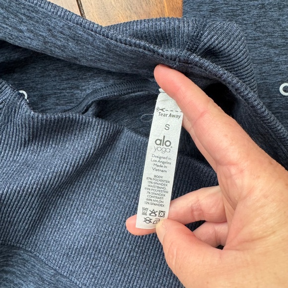 Alo Alosoft Lounge Legging Heathered Navy Blue S - Picture 7 of 8